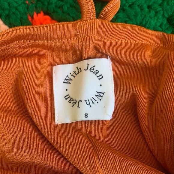 NWOT With Jean Diana Dress in Orange Size Small - Picture 8 of 10